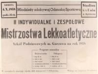 Afisz informacyjny o zawodach